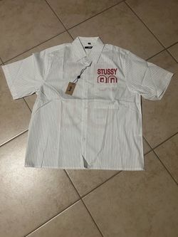 White Stussy Button up