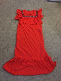MEXICAN Inspired Looking Orange Dress