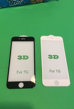 3D IPHONE 7 TEMPER GLASS WHITE/BLACK AVAILABLE