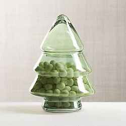 Christmas Tree Glass Jar