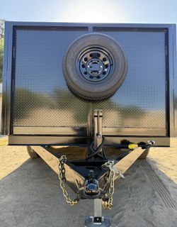 New 8x4x12 Scissor Lyft Hydraulic Dump Trailer