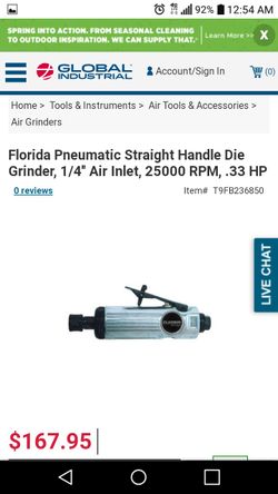 Florida Pneumatic 1/4 Grinder