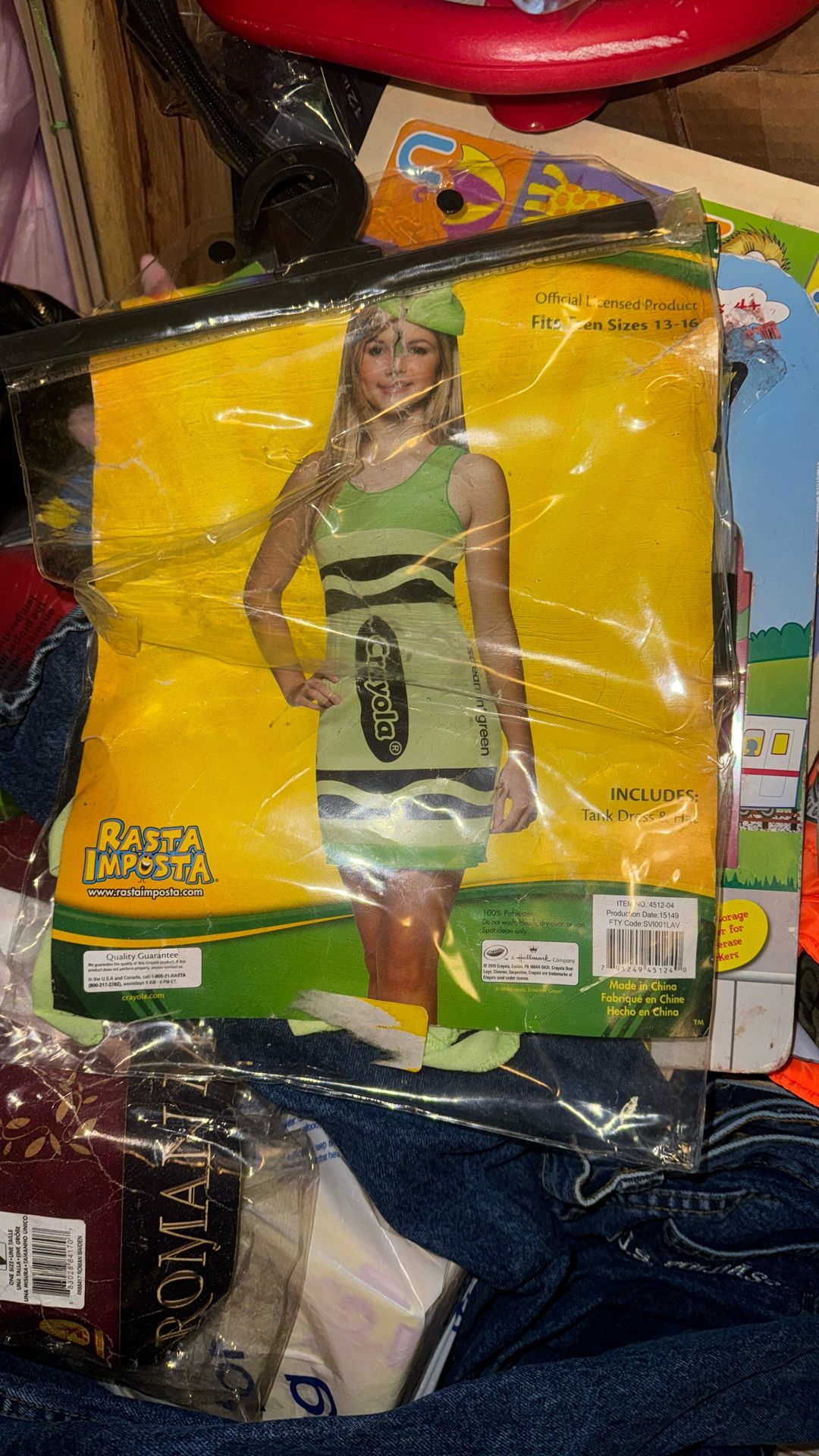 Crayola Dress Up Size 13-16 Years Old Includes Dress And Hat