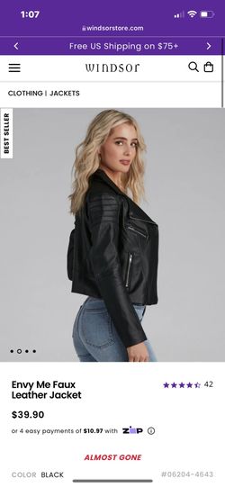 Black Faux Leather Jacket