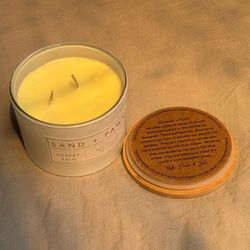 Sand + Paws Candle 12oz “Desert Rain” - Neutralizes Pet Odor (Silver Lake)