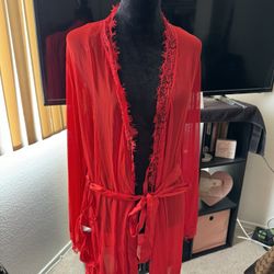 Red Lace Robe 