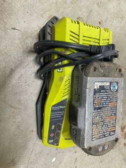 Ryobi 18v battery and charger