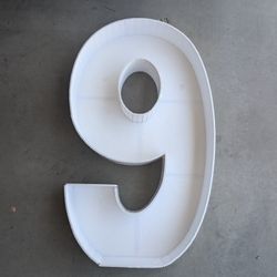 Mosaic Balloon Frame Numbers 9 Pre-Cut Large Foam Board Sign Cut-Out for Boy Girl Birthday Backdrop Anniversary Decoration
