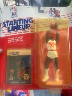 Michele Jordon starting lineup card and action figure