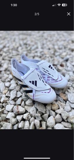 Adidas Predator Elite FG Fold Over Tongue Size US 8 Cloud White Core Black Gold Metallic