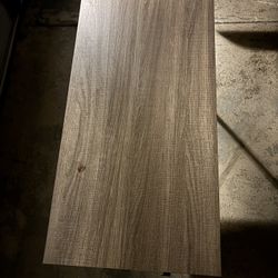 Wood and Metal Table With Hook On The Side For Purse Or Bags