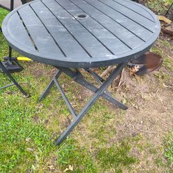 Metal plant stand garden decor folding table for porch or patio