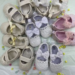Baby girls soft sole ballet flats