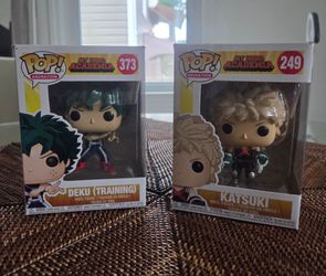 Funko Pop! My Hero Academia - Deku (Training) #373 & Katsuki Bakugo #249 Set