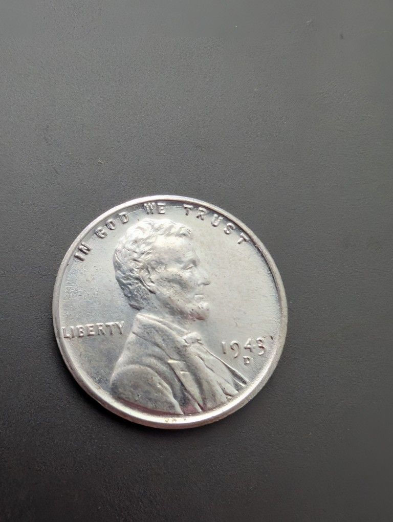 1943d Steel Penny Authentic Mint State Coin