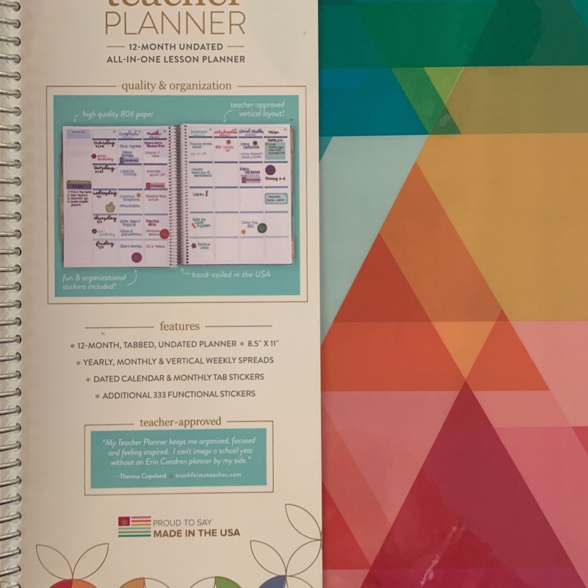 Brand New Erin Condern Teacher Planner