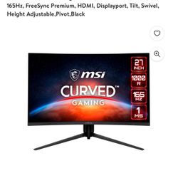 Curved Gaming monitor 27”