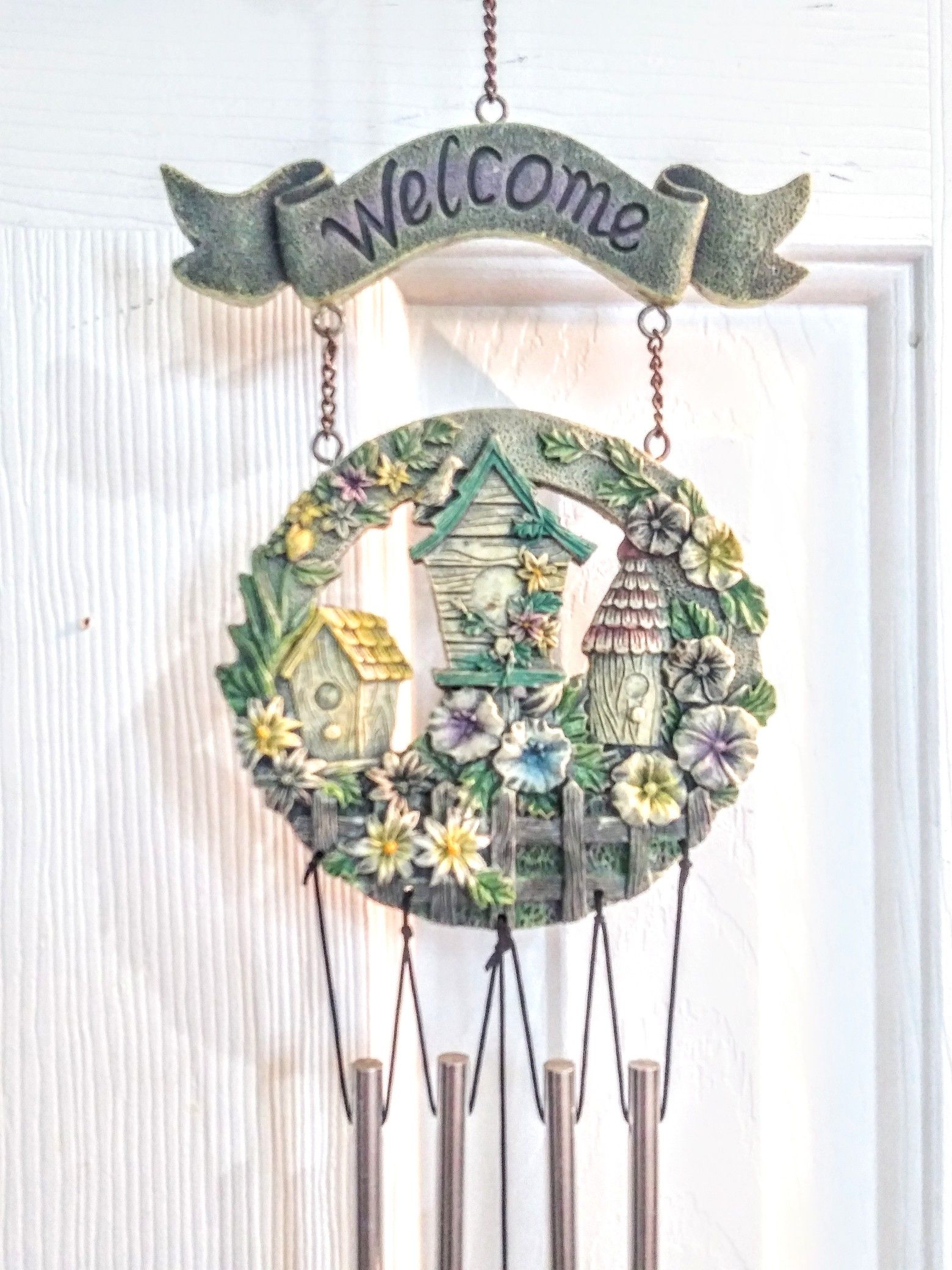 New Beautiful Birdhouse & Butterfly Wind Chime