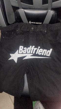 White Bad Friend Pants Custom