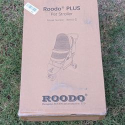 Roodo PLUS Escort 3-Wheel Pet Stroller (BW021-II) - Gray NOB