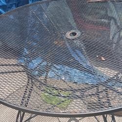 wrought iron patio table