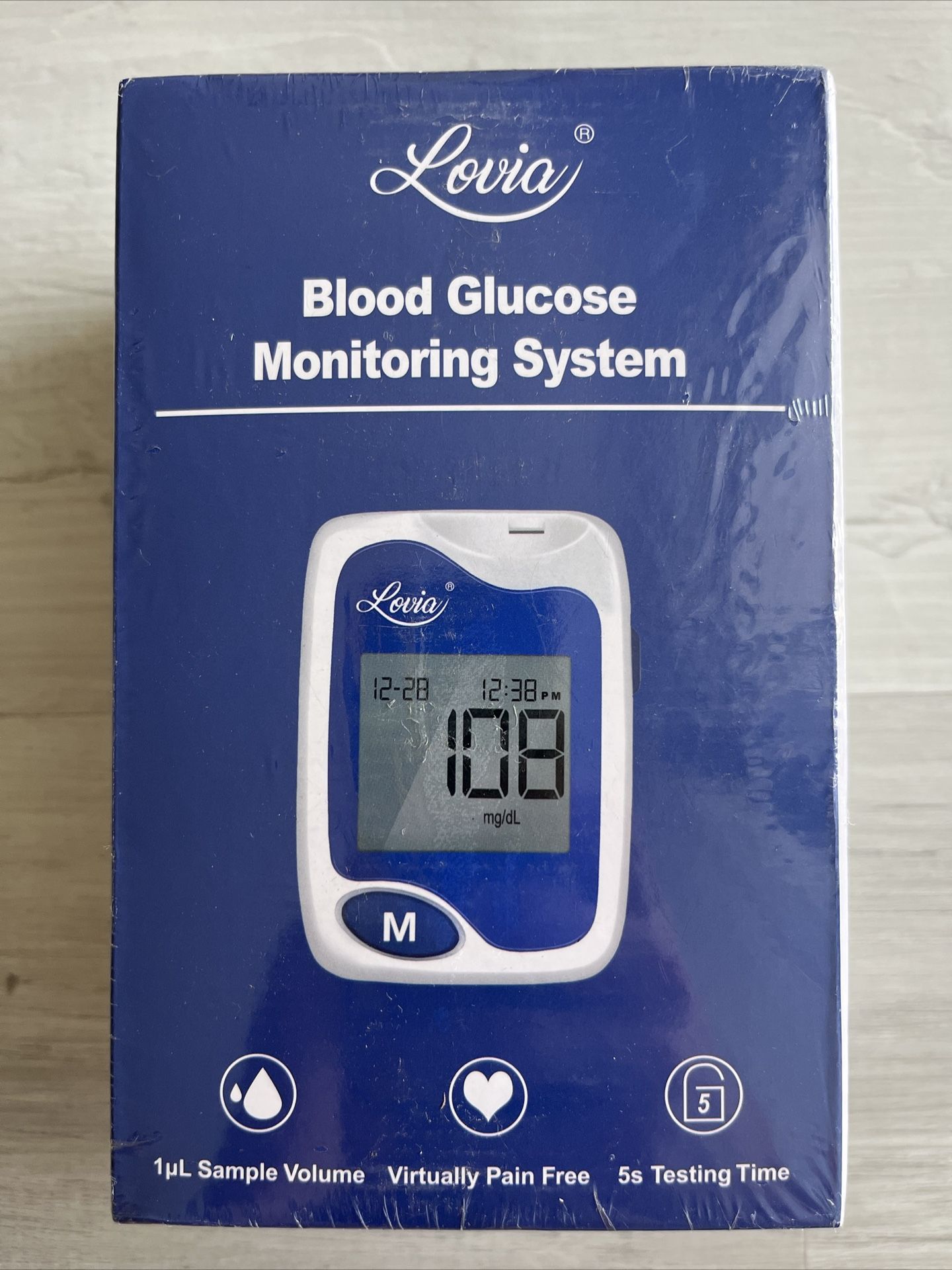 Blood Glucose Monitor Kit, 100 Test Strips, 100 Lancets, 1 Blood Glucose Meter
