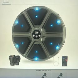 NEW Music Boxing Machine. Wall Mounted Boxing Machine for Adults Kids, Bluetooth Smart Boxing Trainer. W/Boxing Gloves, Boxing Workout Equipment. 
