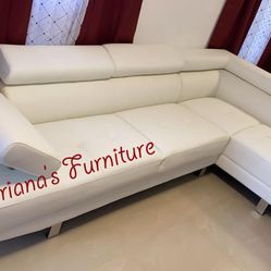 New White Sectional With $0 Down 