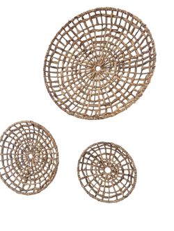 Set of 3 Bohoemian Style Wall Baskets