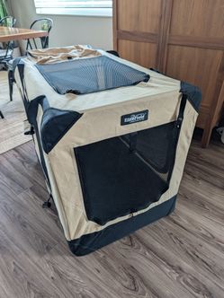 EliteField Collapsible Soft Dog Crate - Beige 36 inch