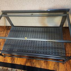 Media TV Glass Metal Table