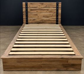 Brand New Wooden Rustic Twin Bedframe