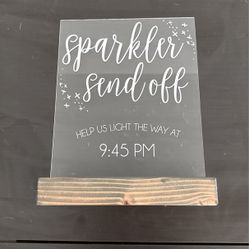 Sparkler Send Off Sign