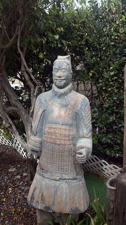 Chinese warrior yard art