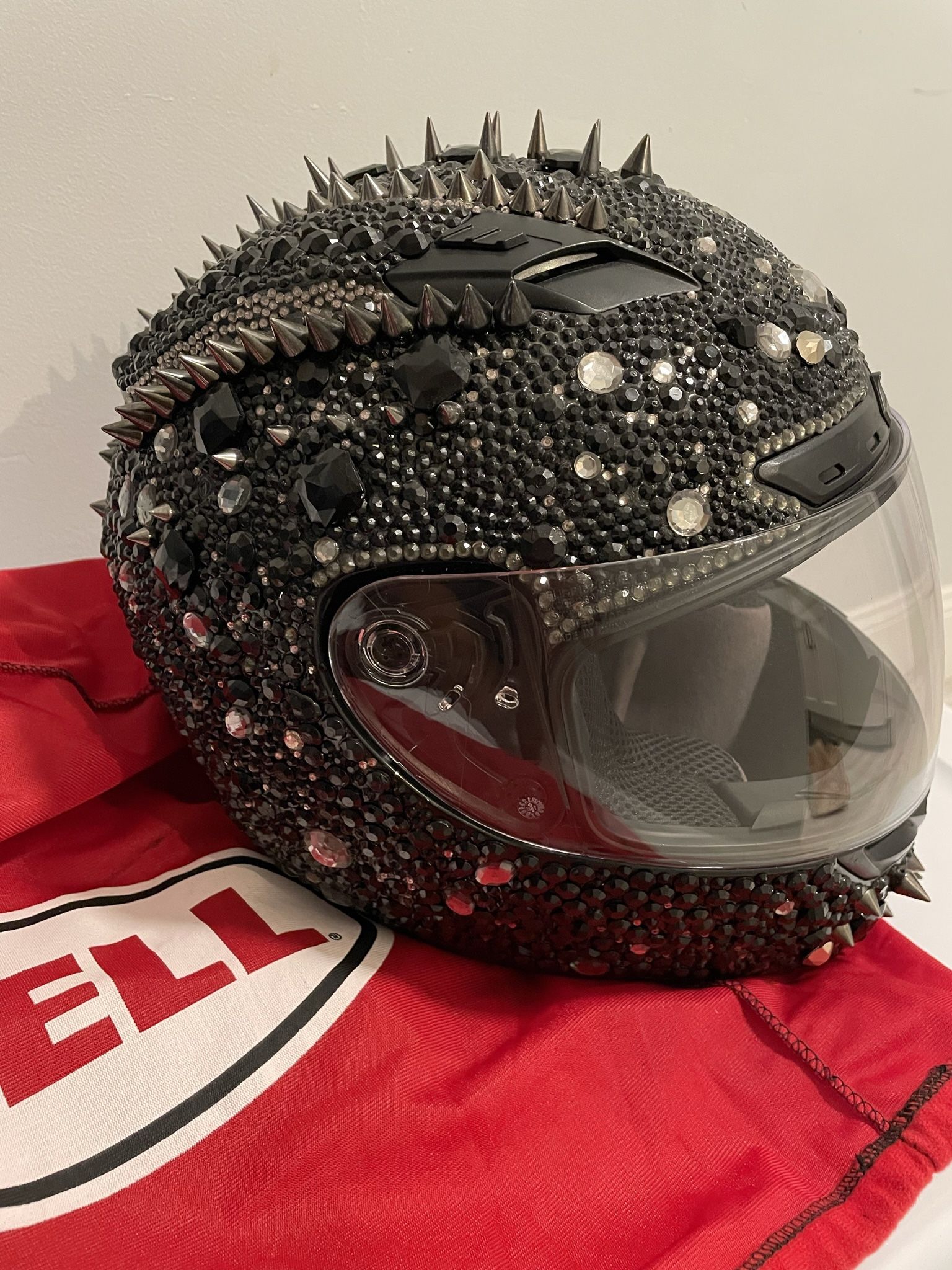 Custom Bell Helmet Small With Transition Visor And Bluetooth