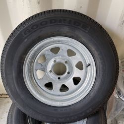 New 205-75-14inch  trailer tire With 5-lug galvanizedrims.$150/each 