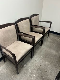 Set of 3 Upholstered Office Guest Chairs