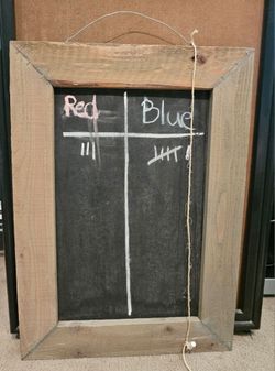 Rustic Wood Frame Gameroom Chalkboard 28"