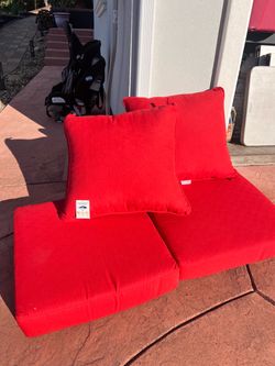Outdoor Red Cushions