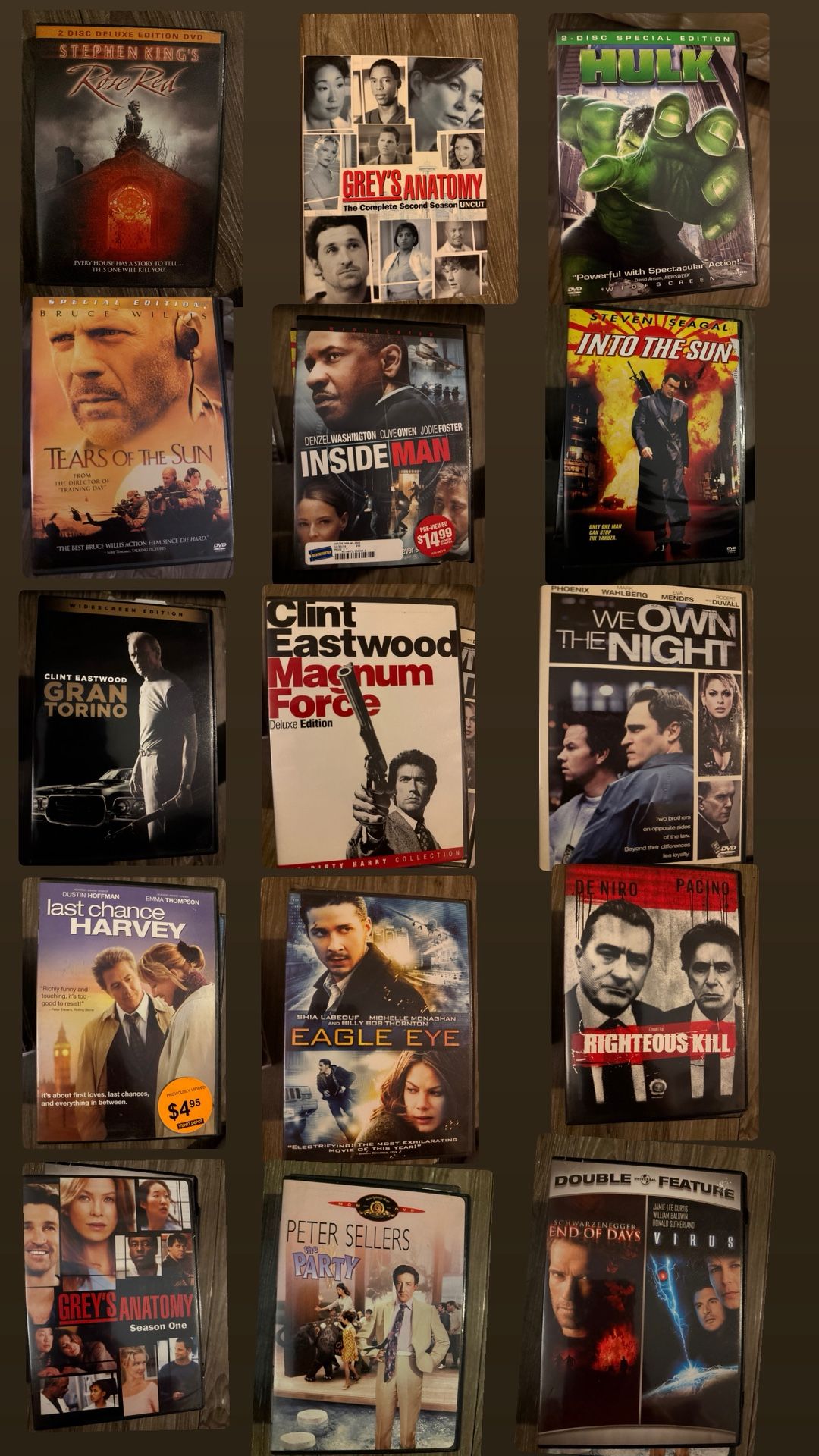 15 DVDs For $35 Or $5 Per