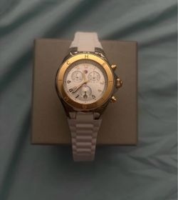 Michele Chronograph Watch White Silicone Band