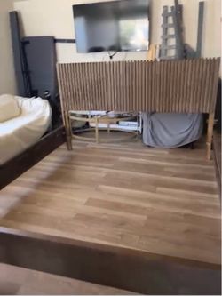 Slatted Wood Sideboard