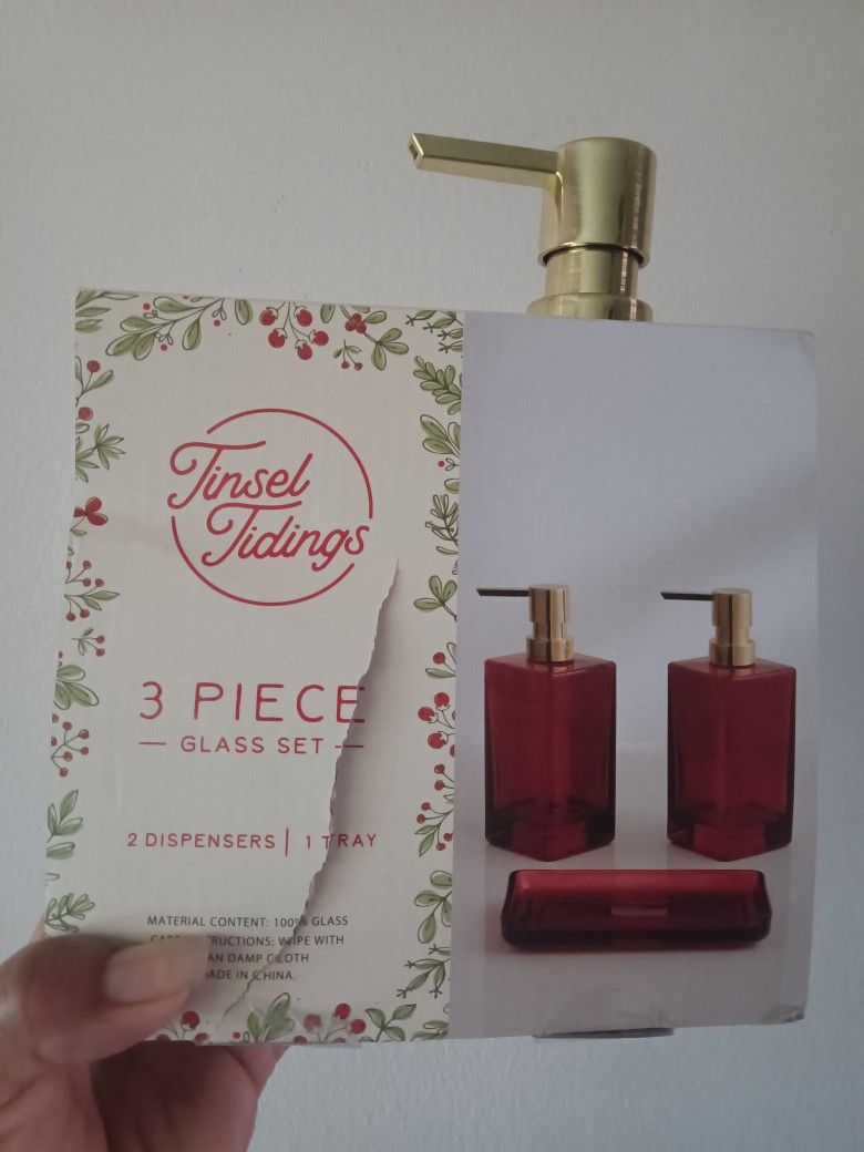 1 Glass Dispenser & 1 Tray