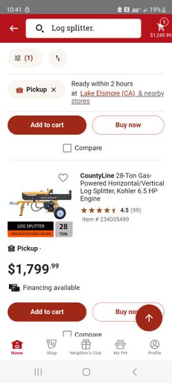 28 TON BRAND NEW NEVER USED LOG SPLITTER