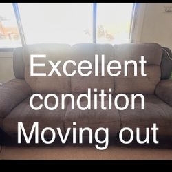 Sofa Set Siete 2-Piece Classic and Overstuffed Soft  Manual Reclining Living Room Set