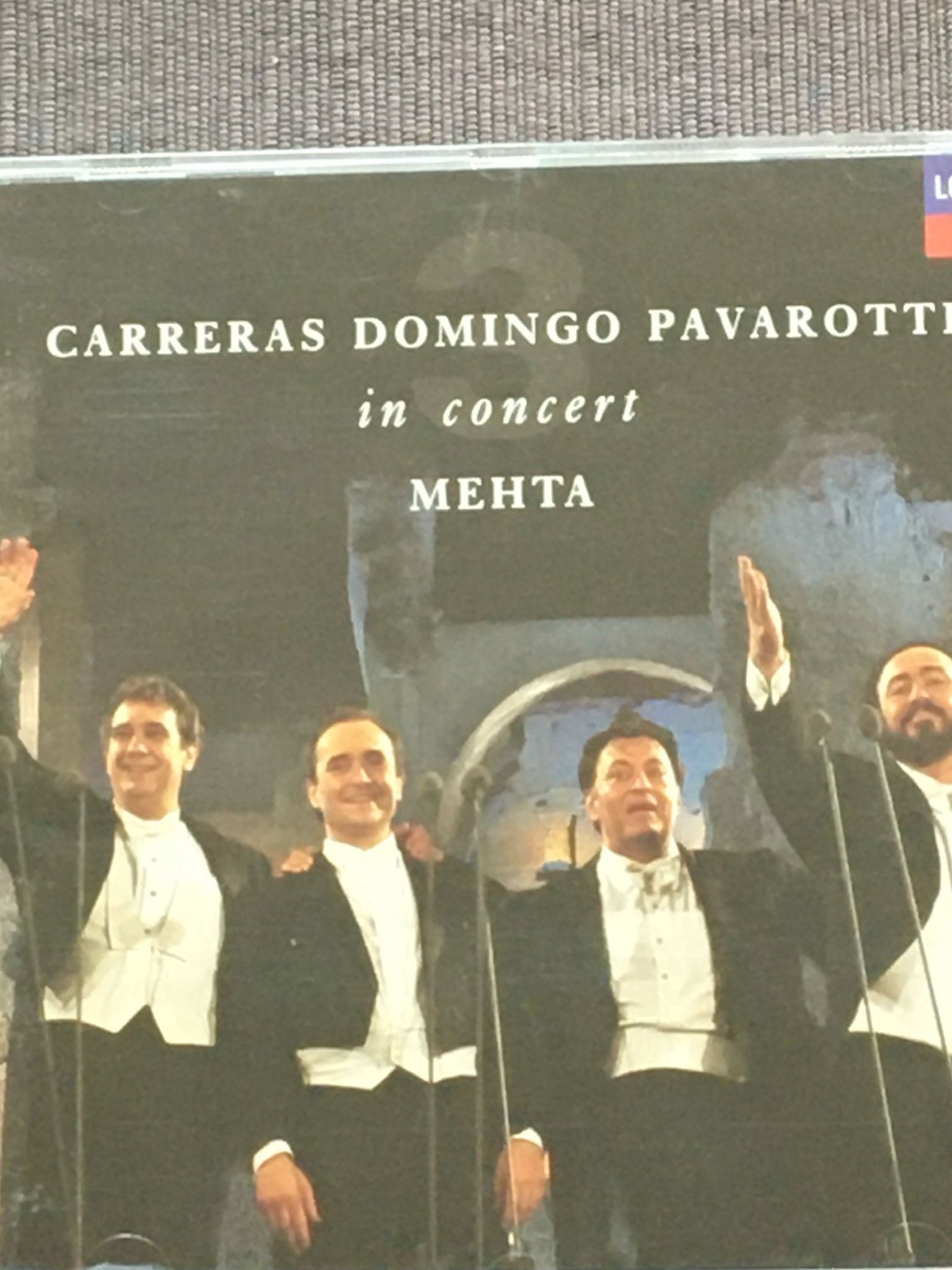 The Three Tenors In Concert original CD music new condition. Carreras, Domingo and Pavarotti with Zubin Mehta conducting.