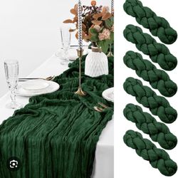 Dark Green Table Runners Set Of 12 New 