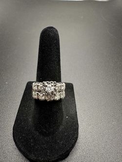 14K White Gold Diamond wedding set size 5-1/2 approx 1ctdw 3816 Steilacoom Blvd Lakewood WA Crown Jewlery