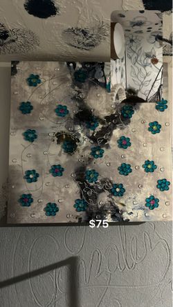 3D Glass flower Painting