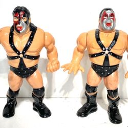 Vintage 1990 & 1991 Titan Sports WWE WWF Action Figures Demolition Ax & Crush Tag-Team
